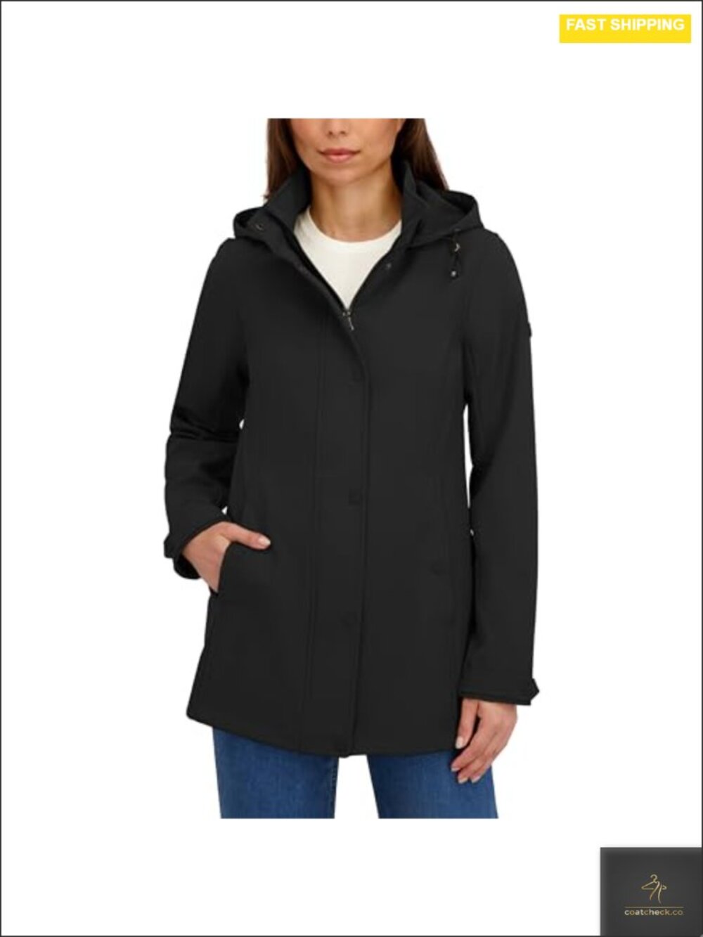 Women's Performance Softshell Jacket Wind Water Resistant Fleece Lined Hi-Low